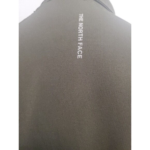 North Face Olive Green 1/4 Zip Pullover Long Sleeve Athletic Athleisure Shirt M - Picture 4 of 9